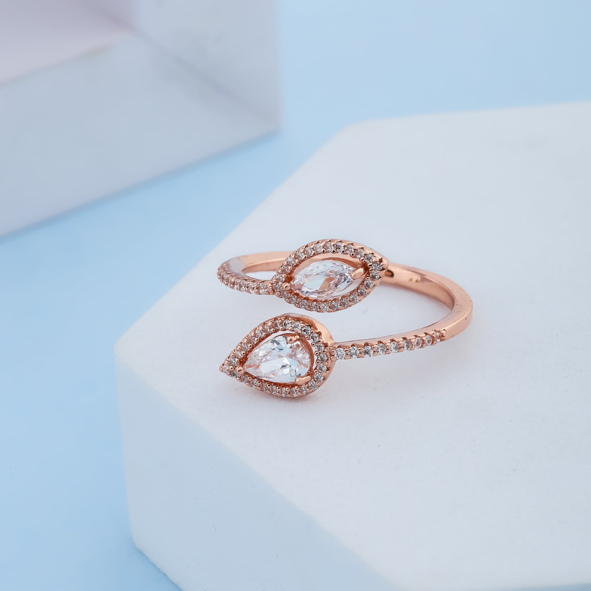 Duo Diamond Foliole Ring - Siyerajewels.com