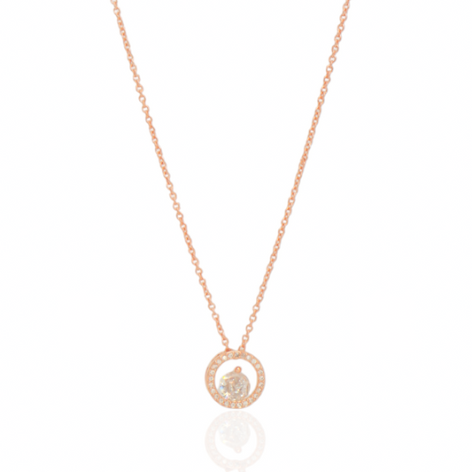 Rose Gold Halo Necklace