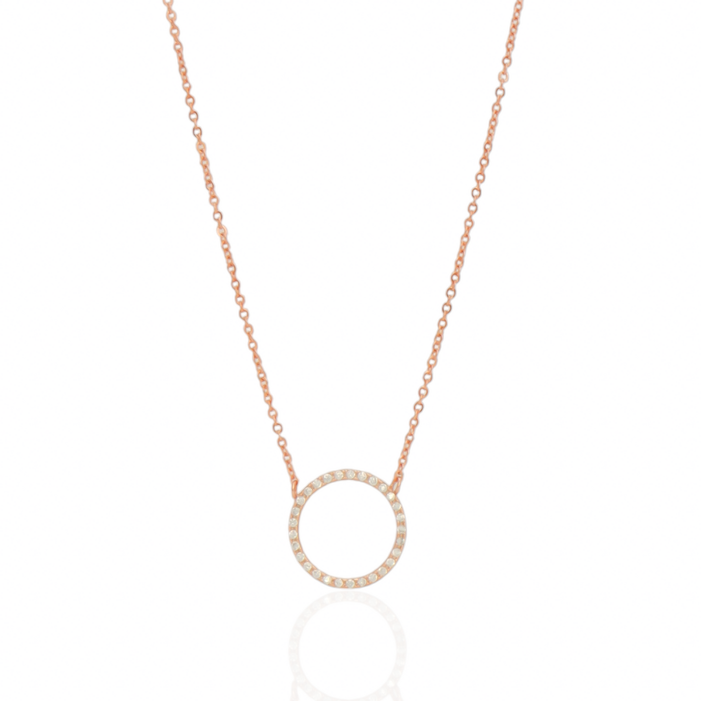 Radiant Rose Gold Circle of Elegance necklaces