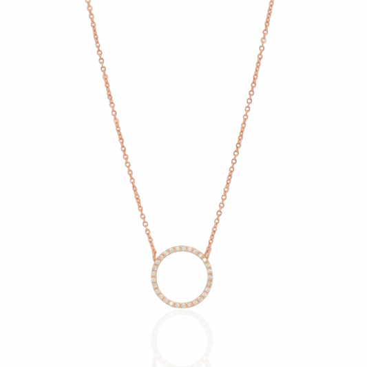 Radiant Rose Gold Circle of Elegance necklaces