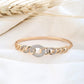 Solid Link Rose Bangle Bracelet - Siyerajewels.com