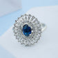 Classic Royal Blue Oval Ring - Siyerajewels.com