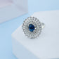 Classic Royal Blue Oval Ring - Siyerajewels.com