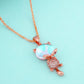 CUTE LUCKY CAT OPAL PENDANT NECKLACE - Siyerajewels.com