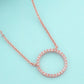 Radiant Rose Gold Circle of Elegance necklaces - Siyerajewels.com